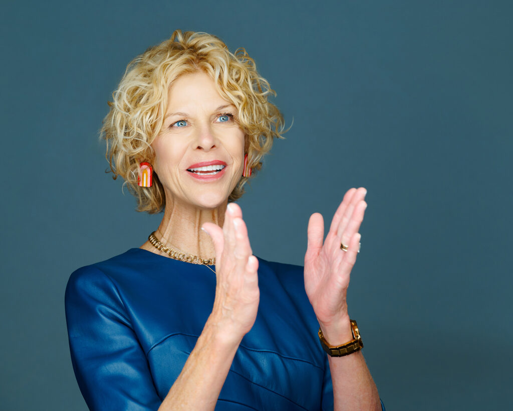 Expressive professional woman during a coached headshot session in St. Louis, Missouri